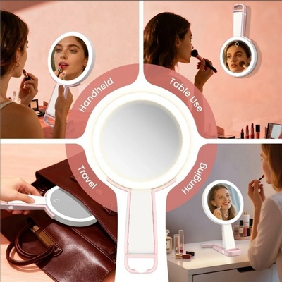 IMMAX SWEET Make up LED oboustranné 10x zvětšovací CCT růžové