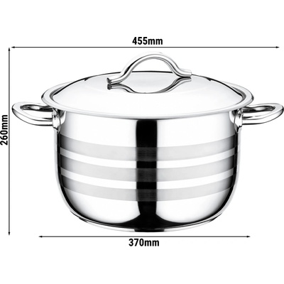 G.Gastro Hrnec Nerezová ocel 18,6 l 34 cm Výška: 26 cm D14159078