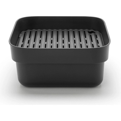 Brabantia Купа за миене и отцеждане Brabantia 1003315, 16.1 х 37.4 х 34.4 см, Безопасна за съдове с незалепващо покритие, Тъмносив (1003315)