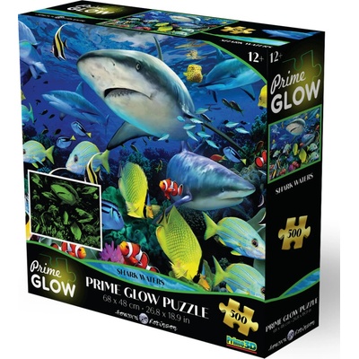 PRIME 3D Svítící puzzle Neonové Žralok 500 ks