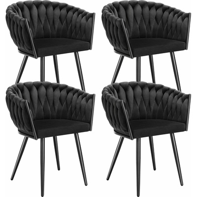 Tectake 405529 Astano černá 6 ks