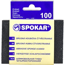 Spokar brusná houbička, 4stranná, rozměry 100 x 70 x 27 mm, zrnitost 100