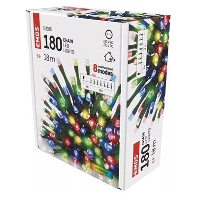 Reťaz CLASSIC 18m 180LED s programátorom farebná D4AM09