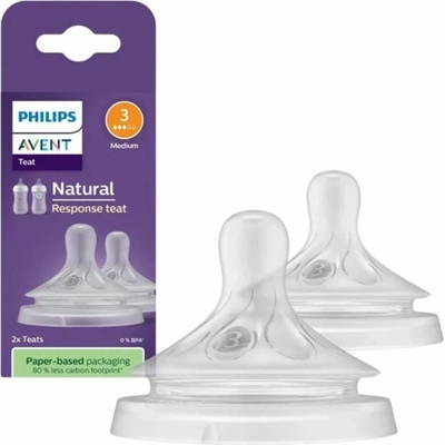 AVENT Philips Cumlík Natural Response 3 pomalý prietok 2 kusy