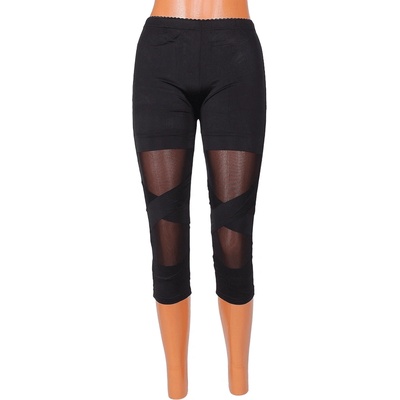 7/8 клин в черно с тюл и кръстосани ленти