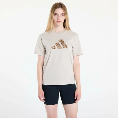 adidas Dámske tričko ANIMAL TEE W béžová hnedá