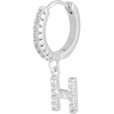 Ornamenti náušnice Letter silver zirkon Písmenko H OOR2619_H