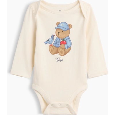 GAP Kojenecké body s Brannan Bear a logom krémová