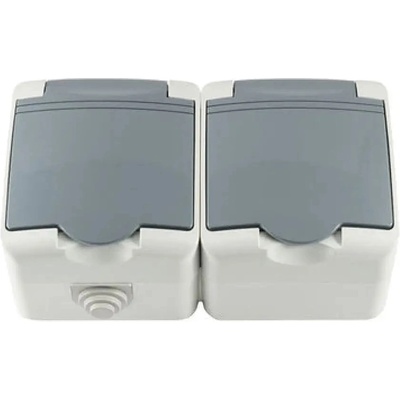 Meloplam КОНТАКТ ip44 ДВОЕН СИВ meloplam toni (3800218354165)