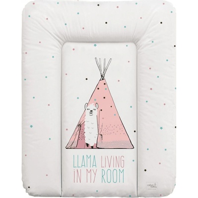 Ceba Baby podložka s tvrdou deskou Lolly polly lama 70 x 50