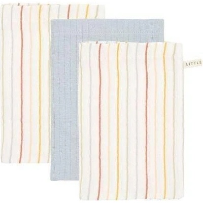 Little Dutch žínky 21x14 Vintage proužky/soft blue 3 ks