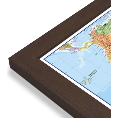 Maps International Jižní Amerika - nástěnná politická mapa 100 x 120 cm Varianta: mapa v dřevěném rámu, Provedení: Pegi skořice