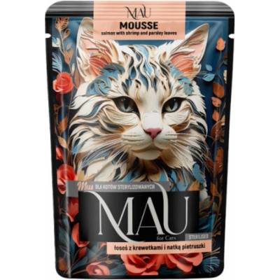 MAU Mousse Sterilised Salmon with shrimp and parsley 85 g
