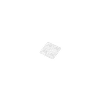 Čočka LED čtvercový průhledná H: 7,3mm Vněj.rozměry: 50x50mm