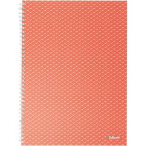 Esselte Colour "Breeze", тетрадка със спирала, A4, с подложки, корал (628483)