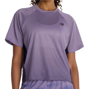 New Balance Дамска тениска New Balance Women's Viz-Tech Run T-Shirt Running shirt - Candied Violet - размер XS (916-6689-0211)