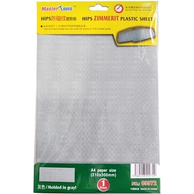 Trumpeter Master Tools HIPS Zimmerit Plastic Sheet Molded in gray 1:35