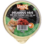 Uniq Pets UniQ Delicious Pate beef & psyllium - фин пастет с говеждо и псилиум, 30gr