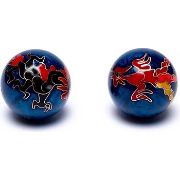 Authentic Čínské meditační koule Baoding Balls Dragon & Fénix tmavo modré 3,5 cm