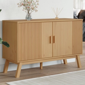 vidaXL Сайдборд OLDEN, кафяв, 114x43x73, 5 см, бор масив (358609)