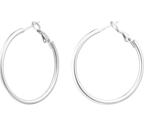 Ornamenti náušnice Basic Medium Hoops silver OOR300112