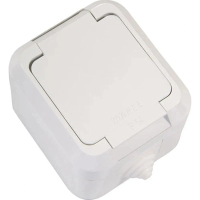 Makel КОНТАКТ ЕДИНИЧЕН С КАПАК ВЛАГОЗАЩИТЕН ip44 БЯЛ makel violet