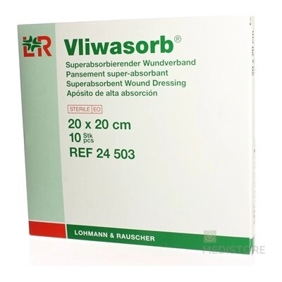 Lohmann & Rauscher GmbH & Co. KG VLIWASORB Krytie na rany 20 x 20 cm superabsorpčné, sterilné, 10 ks