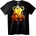 NOONEBRAND Тениска Череп и Рога - 2XL, Black