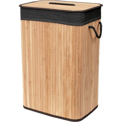 Compactor Черен/в естествен цвят бамбуков кош за пране 78 l Bamboo - Compactor (RAN11909)