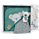 Koala Osuška s kapucňou Yoca le Doudou et Compagnie modrá