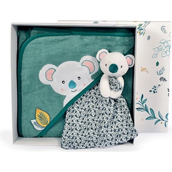 Koala Osuška s kapucňou Yoca le Doudou et Compagnie modrá