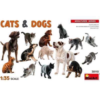 MiniArt Cats & Dogs (12+6 pcs.) 1:35