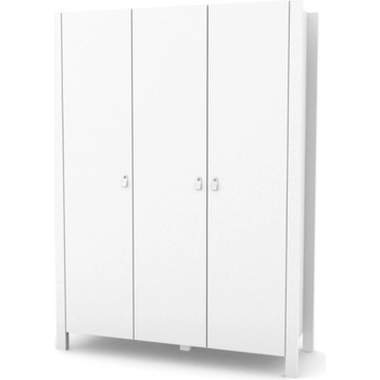 Veres Трикрилен гардероб Монако БЯЛ- БЯЛ 1310