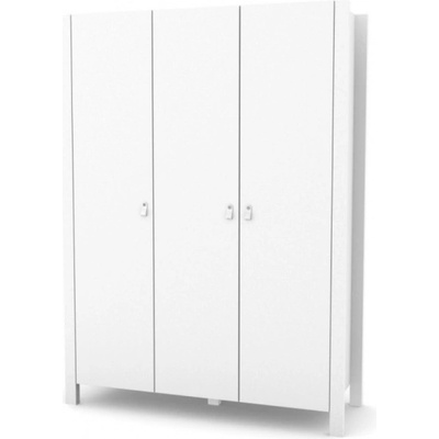 Veres Трикрилен гардероб Монако БЯЛ- БЯЛ 1310