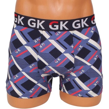 Мъжки боксерки в синьо с фигури