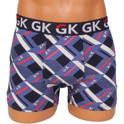 Мъжки боксерки в синьо с фигури