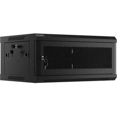 Комуникационен шкаф Lanberg WF01-6404-23B, 19", 4U, 29 x 45 x 60 cm, товароносимост до 60кг, черен (WF01-6404-23B)