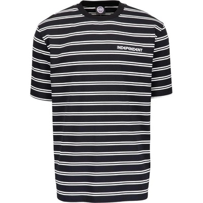Independent triko Bauhaus Striped T-Shirt Black BLACK