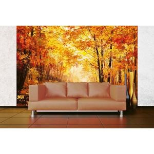 DIMEX ART Самозалепваща се флизелинова фототапета картина - есенна гора 375 x 250 см
