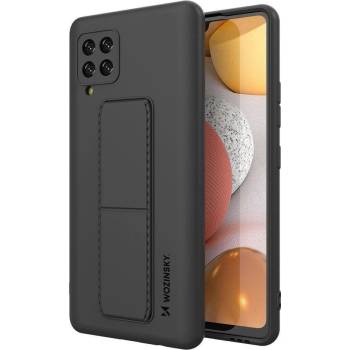 Wozinsky Калъф за телефон Wozinsky Kickstand Flexible Silicone със стойка за Samsung Galaxy A42 5G, черен