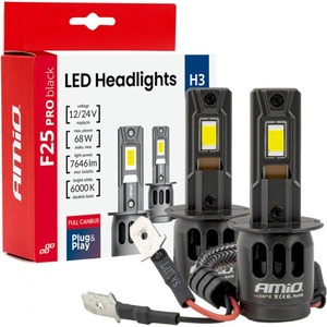 FORMPLAS КРУШКИ amio f25 pro black led canbus h3 68w 12-24v