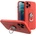 HQWear Силиконов кейс Ring Case с държач за Samsung Galaxy A73, червен (9145576247259)