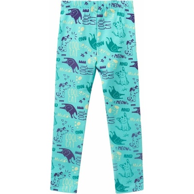 Winkiki Kids Wear Dívčí leggíny Cool Cat tyrkysová