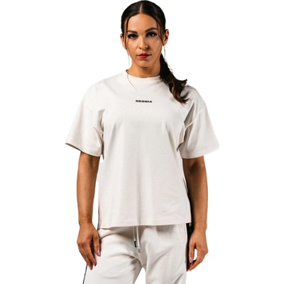 Nebbia Oversized tričko RESET 491 cream