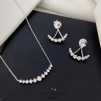 SXY Jewellery Дамски сребърен комплект с бели циркони | v05999