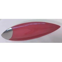 DecorGlass 3357 Misa keramika červená + strieborná 50 cm
