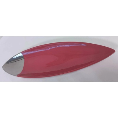 DecorGlass 3357 Misa keramika červená + strieborná 50 cm