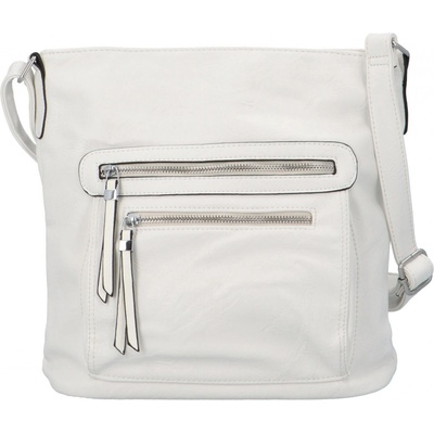 Stylová dámská koženková crossbody kabelka Harwen bílá