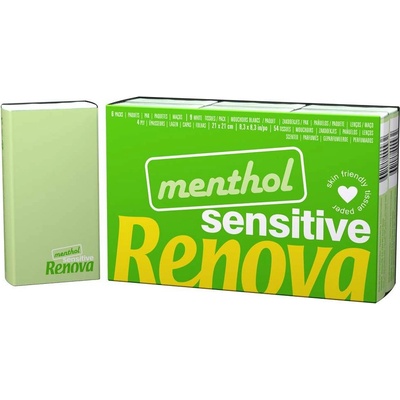 Renova papírové kapesníčky mentolové 4-vrstvové 6 x 9 ks