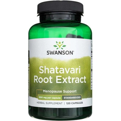 Swanson Shatavari Root Extract Standardized standardizovaný extrakt Chřest hroznovitý kořen 500 mg 120 kapslí